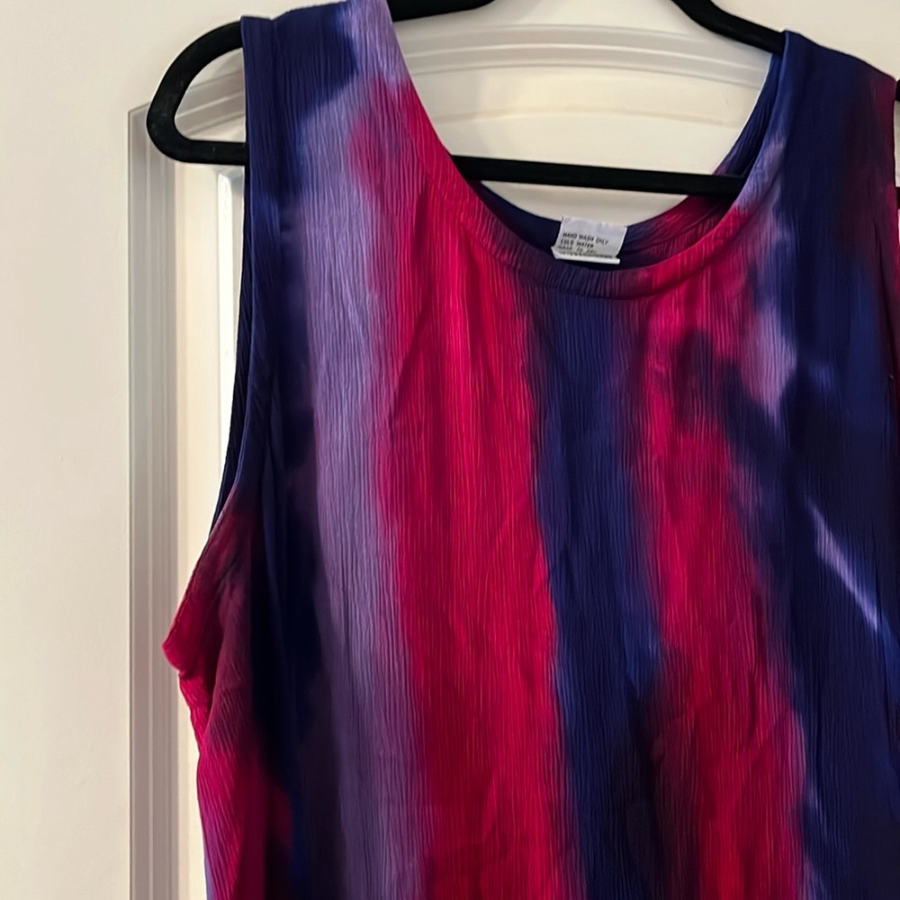 Women's handmade Tie-Dye Sleeveless dress